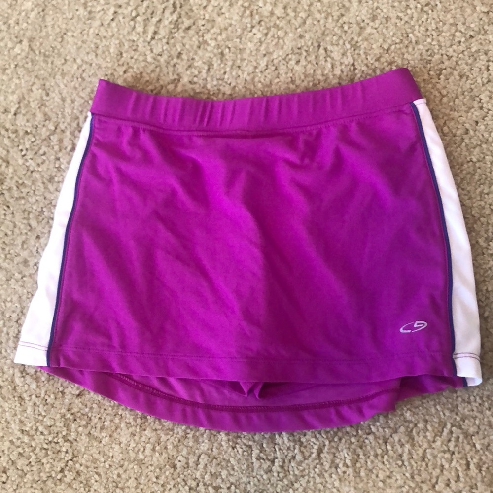 Girls Medium Pink Purple Tennis Athletic Straight Skirt